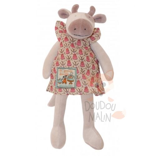  grande famille charlotte vache robe beige rose 